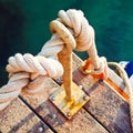 Tied nautical rope Royalty Free Stock Photo