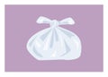 Tied plastic bag. Simple flat illustration Royalty Free Stock Photo