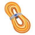 Tied rope icon, flat style