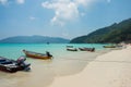 Tied up boats on Perhentian Besar, Malaysia