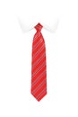 Tied up Red Necktie