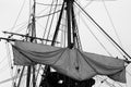 Tied up sail Royalty Free Stock Photo