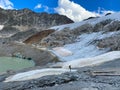 The Tiefenbach glacier located near SÃÂ¶lden in the Ãâtztal Alps of Tyrol, Austria Royalty Free Stock Photo