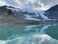 The Tiefenbach glacier located near SÃÂ¶lden in the Ãâtztal Alps of Tyrol, Austria Royalty Free Stock Photo