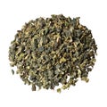 Tieguanyin Tea leaves, Chinese famous oolong tea isolated on whi Royalty Free Stock Photo