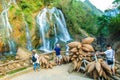 Tien Sa waterfall Royalty Free Stock Photo