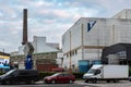 Tienen, Flemish Brabant, Belgium - The sugar processing plant and traffic