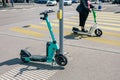 TIER electric scooter and LIME electric scooter in Zurich city