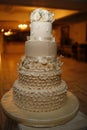 Expensive and uniq white wedding cake