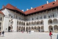 The tiered arcades of Sigismund I Stary`s Renaissance courtyard within Wawel Castle