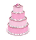 Tiered Cakes Isolated