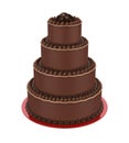 Tiered Cakes Isolated