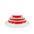Tiered Red and White Display Stand with Reflective Bands (428) photo Royalty Free Stock Photo
