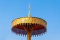 Tiered umbrella Gold ,art thai ,Wat Phra that hariphunchai Lamphun Thailand Royalty Free Stock Photo