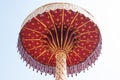 Tiered umbrella Gold ,art thai ,Wat Phra that hariphunchai Lamphun Thailand Royalty Free Stock Photo