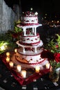 Tiered wedding cake