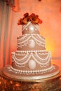 Tiered wedding cake