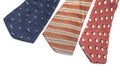 Ties on white Royalty Free Stock Photo