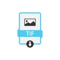 TIF download file format vector Royalty Free Stock Photo