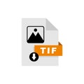 TIF download file format vector image