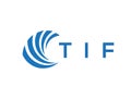 TIF letter logo design on white background. TIF creative circle letter logo concept. Royalty Free Stock Photo