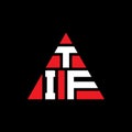 TIF triangle letter logo design with triangle shape. TIF triangle logo design monogram. TIF triangle vector logo template with red Royalty Free Stock Photo