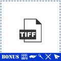 TIFF file icon flat