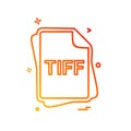 TIFF file type icon design vector Royalty Free Stock Photo