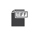 Tiff format document icon vector