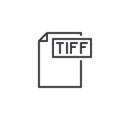 Tiff format document line icon