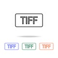 TIFF format icon. Elements of simple web icon in multi color. Premium quality graphic design icon. Simple icon for websites, web