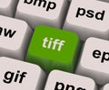 Tiff Key Shows Image Format For Tif Pictures Royalty Free Stock Photo