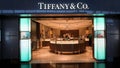 Zurich, Switzerland - January 2020: Tiffany & Co. store front at the Airport ZRH