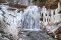 Tiffany Falls in Hamilton, Ontario in winter