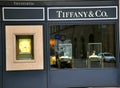 Tiffany luxury jewelry fashion shop Royalty Free Stock Photo