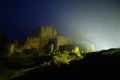Tiffauges - the medieval castle in the night Royalty Free Stock Photo