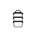 Tiffin box outline icon Royalty Free Stock Photo