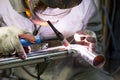 TIG welding of polished stainless steel pipe