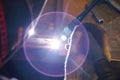 Tig welding photo close up