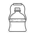 Camping water bottle vector illustration with simple sketching style