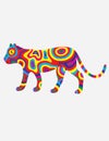 Tiger abstract colorfully Royalty Free Stock Photo