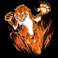 Tiger Ambush Royalty Free Stock Photo