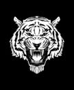 Tiger art black and white Royalty Free Stock Photo