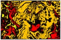 Tiger background. abstract tiger. flat design. Vector Illustration.