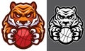 Tiger Basketball Mascot