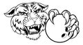 Tiger Bowling Ball Animal Sports Team Mascot