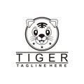 Tiger business logo mascot brand vector illustration