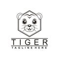 Tiger business logo mascot brand vector illustration