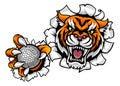 Tiger Cat Animal Sports Golf Ball Mascot
