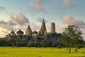 Tiger Cave Temple Wat Tham Seua Thai and Chinese temples during twilight time in Kanchanaburi province